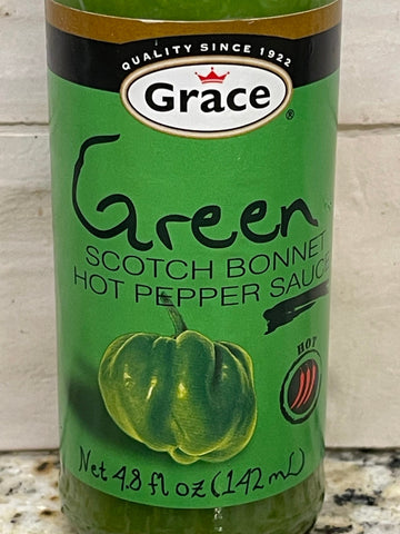 2 BOTTLES Grace Green Scotch Bonnet Pepper Sauce 4.8 oz Jamaican