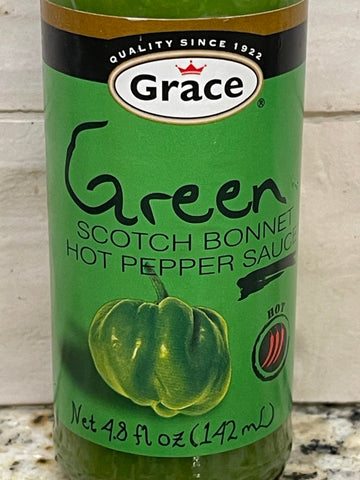 2 BOTTLES Grace Green Scotch Bonnet Pepper Sauce 4.8 oz Jamaican