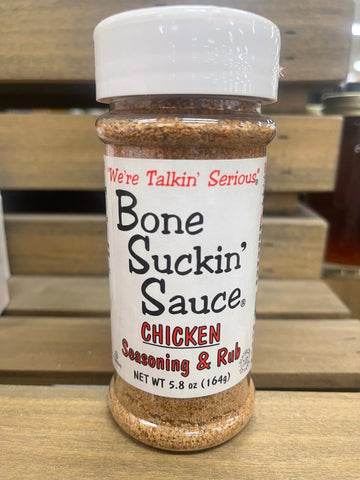 2 BOTTLES Bone Suckin’ Sauce Chicken Seasoning & Rub 5.3 oz. Jar
