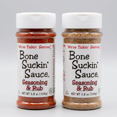 2 Bottles Bone Suckin’ Sauce Original Seasoning & Rub 5.3 oz. Jar