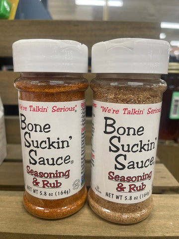 2 BOTTLES Bone Suckin’ Sauce Original Seasoning & Rub 5.3 oz. Jar