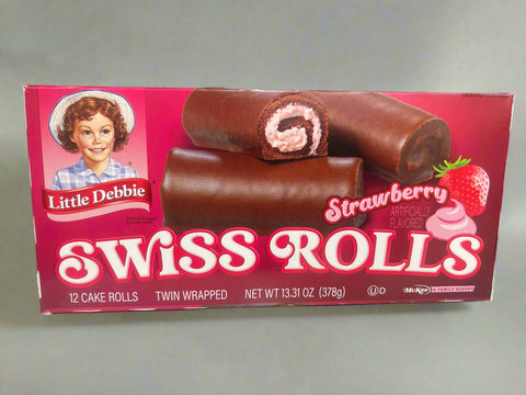 2 Boxes Little Debbie Strawberry Swiss Rolls Chocolate Cake with Icing