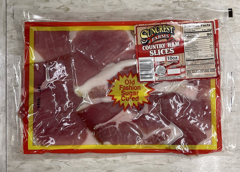 Suncrest Farms Old Fashioned Cured Country Ham Slices Pork NC 10 oz