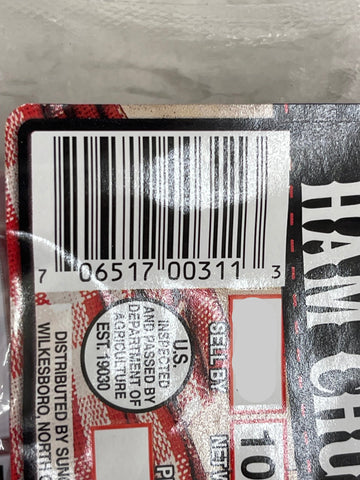 Suncrest Farms Old Fashioned Cured Country Ham Chunk NC 10 oz Pork