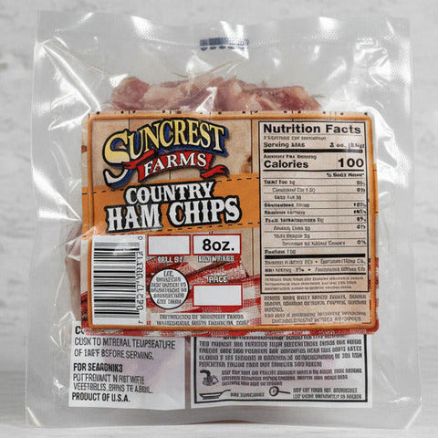 Suncrest Farms Old Fashioned Cured Country Ham Chips NC 8 oz Pork