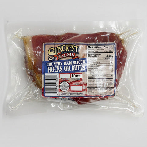 Suncrest Farms Old Fashioned Cured Country Ham Sliced Hocks or Butts 10 oz