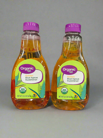2 Bottles Great Value Organic Golden Blue Agave Sweetener Sugar Substitute 23.5 oz