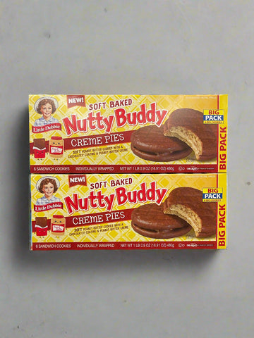 2 Big Pack Little Debbie Big Pack Nutty Buddy Creme Pies dozen sandwiches