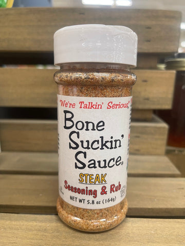 2 Bottles Bone Suckin’ Sauce Steak Seasoning & Rub 5.8 oz. Jar