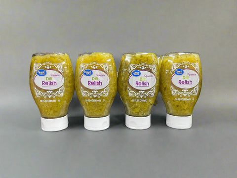 4 pack Great Value Dill Squeeze Relish 10 oz Bottle Pickle Hot Dog Salad