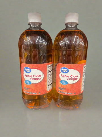 2 Bottles Great Value Apple Cider Vinegar 32 fl oz Canning Pickle