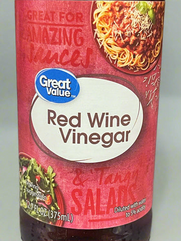 2 Bottles of Great Value Red Wine Vinegar, 12.7 fl oz