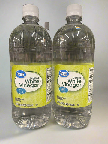2 Bottles of Great Value Distilled White Vinegar, 32 fl oz