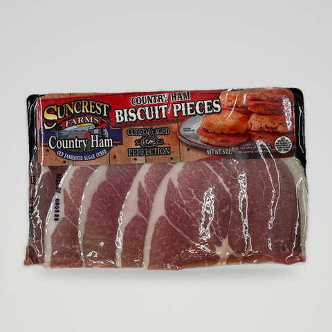 Suncrest Farms Old Fashioned Cured Country Ham Pork Slices Biscuit Pieces