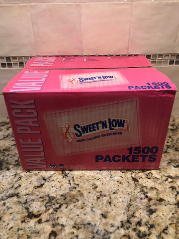 1500 PACKETS Sweet'N Low Zero Calorie Sugar Substitute Sweetner