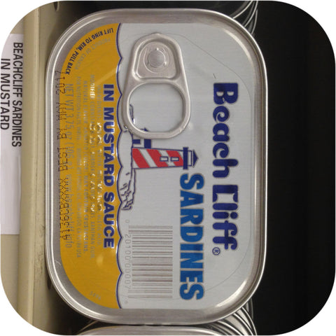 18 Cans Beach Cliff Sardines in Yellow Mustard Sauce Herring Snack Kipper Fresh