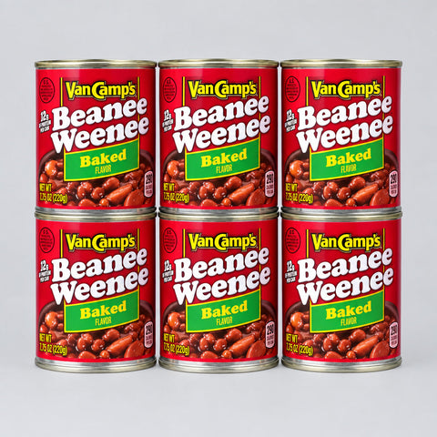 6 Cans of Van Camp's Baked Beanee Weenee, 7.75 oz