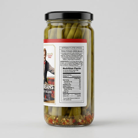 Bruce Julian Sassy Beans Spicy Pickled Beans, 16 fl oz