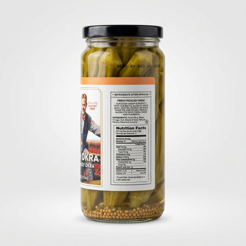 Bruce Julian Sassy Okra Mild Pickled Okra, 16 fl oz