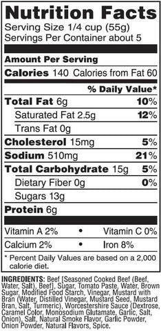 12 Cans of Castleberry's Beef in BBQ Sauce Ranch Style, 10.5 oz