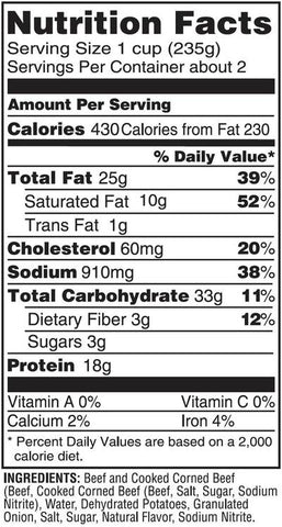 6 CANS Castleberry's Original Corned Beef Hash 15 oz Can Egg Sandwich Stew