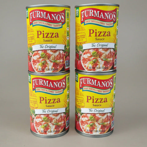 4 CANS Furmano's Homemade Style Pizza Sauce 15 oz Can Tomato Maker Crust