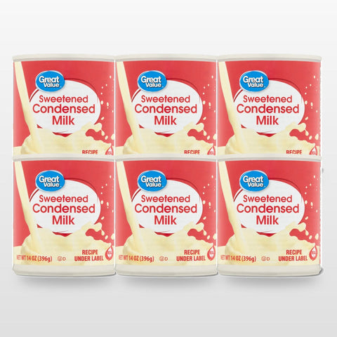 6 Cans Great Value Sweetened Condensed Milk 14 oz Can