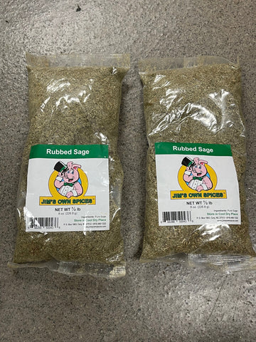 2 BAGS Jim’s Own Spices Rubbed Sage Sausage Seasoning 8 oz Pork Deer