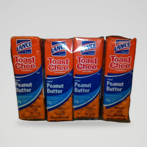 Toastchee Lance Sandwich Crackers Cheese Peanut Butter Crackers 6 pack Nabs