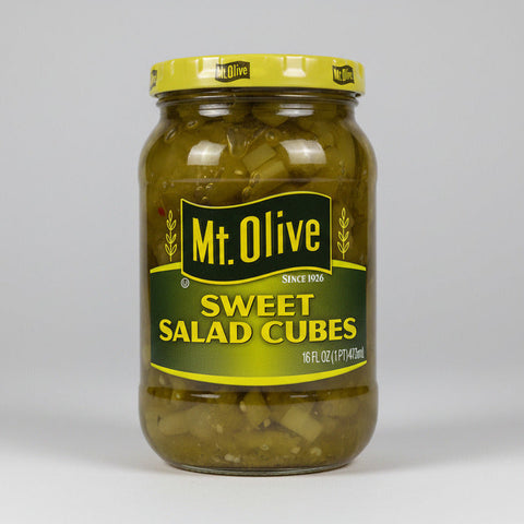 Mount Olive Sweet Salad Cubes Relish 16 oz Salad Tuna Mt