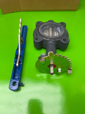 NIBCO 2 1/2" Butterfly Valve LD-3022-3 Lever Lock Handle 250 PSI 2.5"