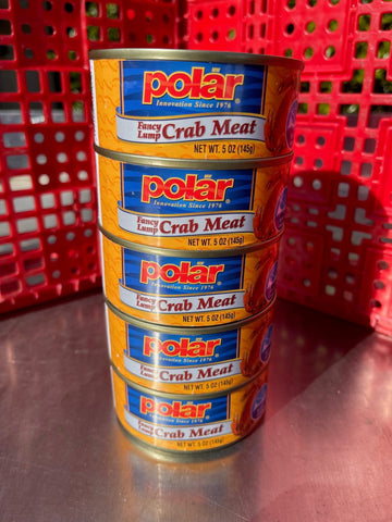 5 CANS MW Polar Fancy Lump Crab Meat 5 oz Can Dip Cake Food Salad Snack