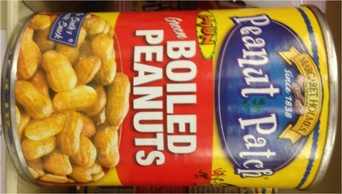 13.5 oz can PEANUT PATCH GREEN BOILED PEANUTS Flavor Protein Whole Snack