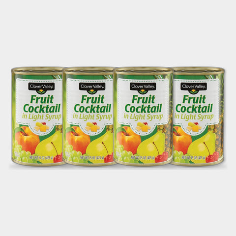 4 Cans Clover Valley Fruit Cocktail, 15 oz