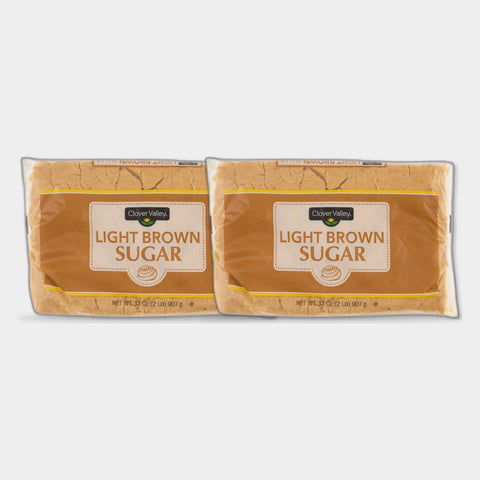 2 Bags Clover Valley Light Brown Sugar, 2 lb