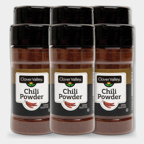 6 Cans Clover Valley Chili Powder, 2.5 oz