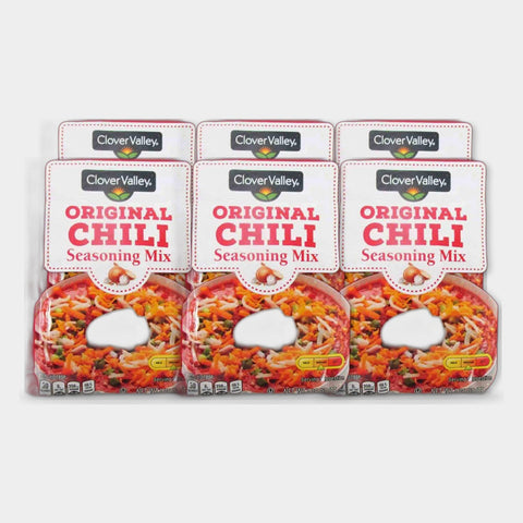 6 Packets Clover Valley Original Chili Seasoning Mix, 1.25 oz