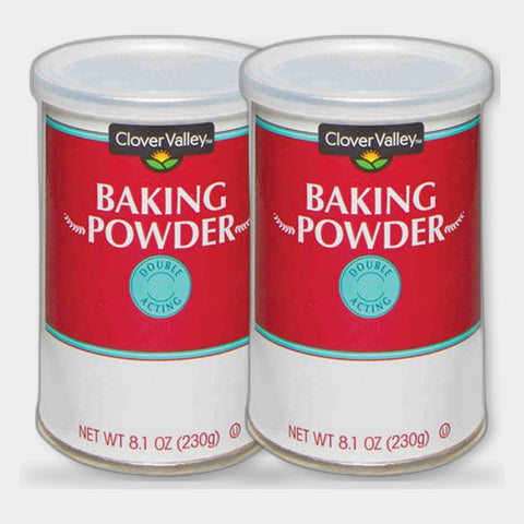 2 Boxes Clover Valley Baking Powder, 8.1 oz