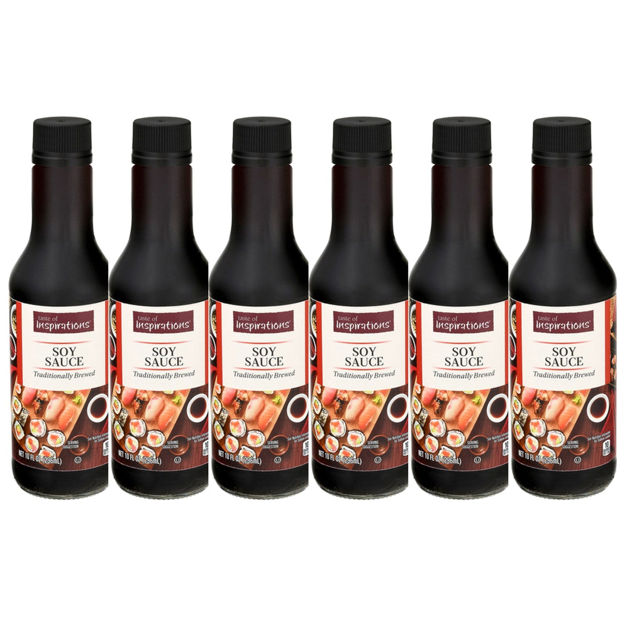 6 bottles of Taste of Inspirations Traditionally Brewed Soy Sauce, 10 oz
