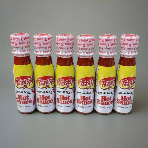 6 BOTTLES Texas Pete Hot Sauce Pepper Wing 3 oz Bottle Carry Size