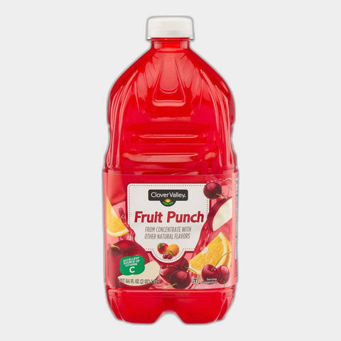 Clover Valley Fruit Punch Juice Drink From Concentrate, 64 fl oz