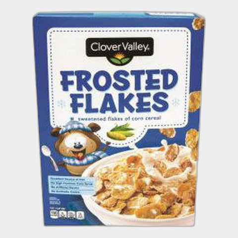 2 Boxes Clover Valley Frosted Flakes Breakfast Cereal, 10.5 oz