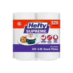 Hefty Supreme Foam Plates, 6" 320 count styrofoam party cake