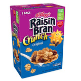 Kellogg's Original Raisin Bran Crunch Breakfast Cereal 42 oz - 2 Bags Breakfast