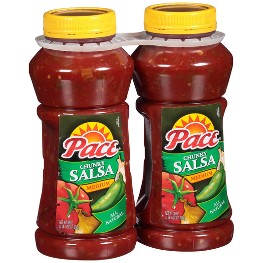 2 Jars of Pace Chunky Salsa Medium, 38 oz