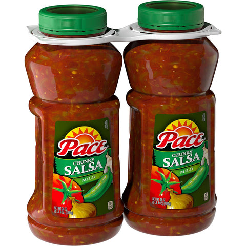 Pace Chunky Salsa Mild 38 oz 2 ct Jar chips burritos taco picante