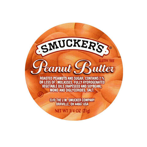 200 CUPS Smucker's Creamy Peanut Butter Cups 0.75 oz Breakfast Snack FREE SHIP