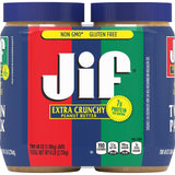 2 JARS NON GMO Gluten Free Jif Extra Crunchy Peanut Butter 2 pk 48 oz FREE SHIP