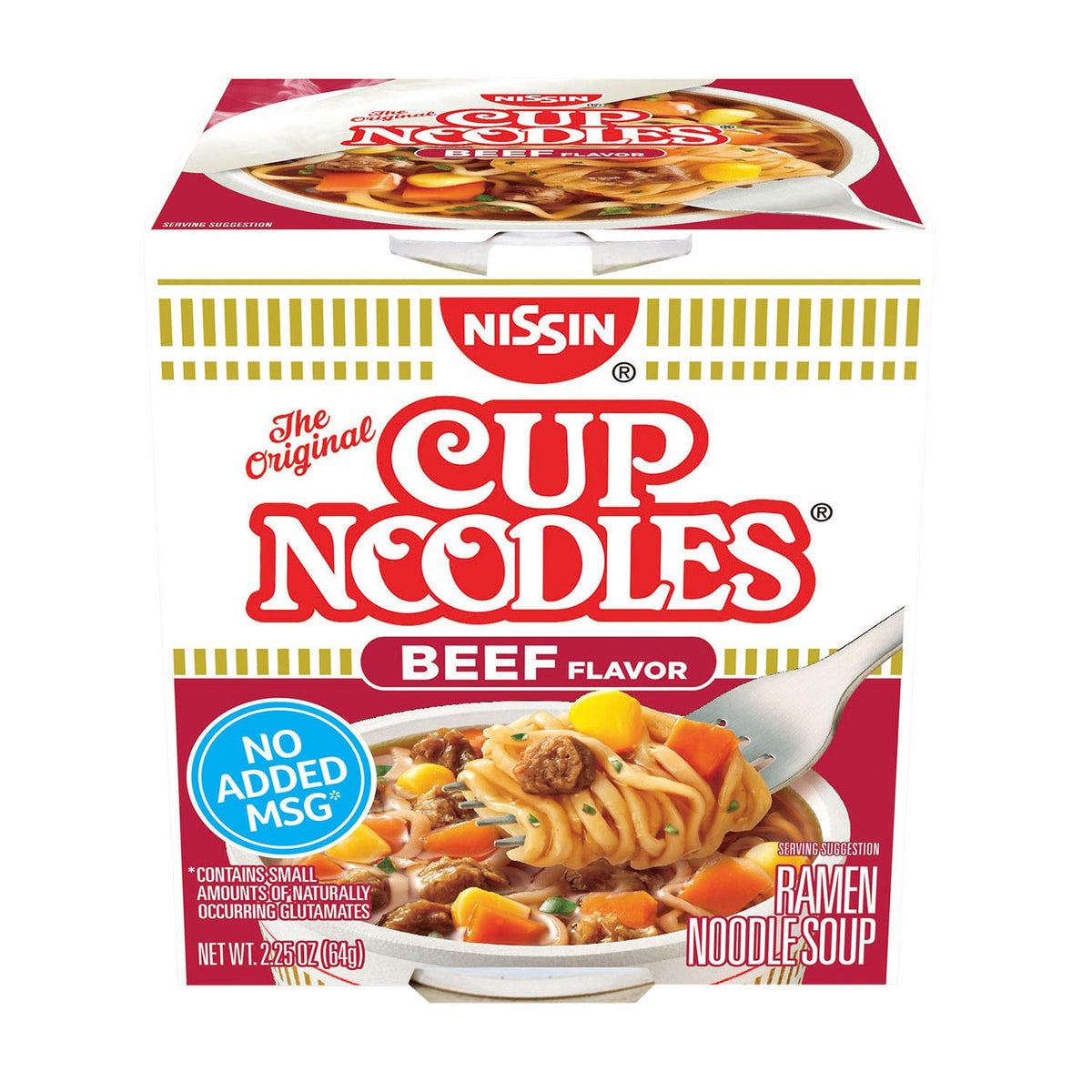 60 Cups Nissin Cup Noodles Beef Flavor, 2.25 oz.