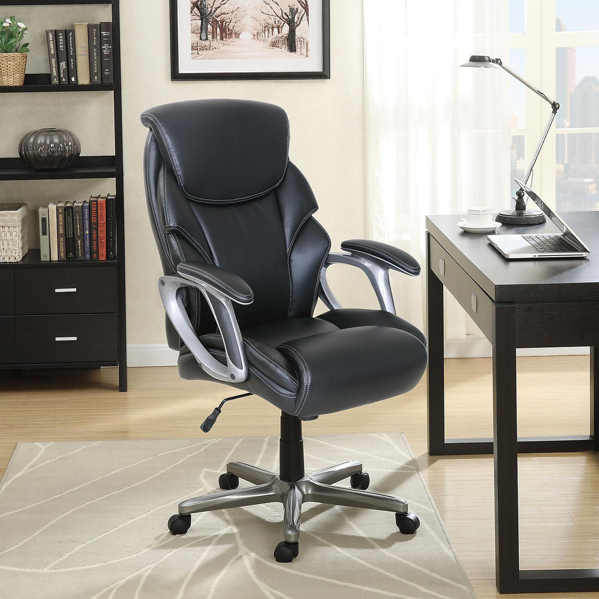 Brand NEW! Bethany Office Chair, Natural Upholstery and Rustic Brown Base